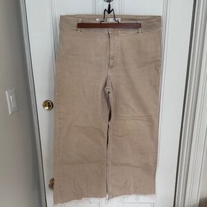 Mango Woman’s Tan High-Waisted Culotte Jeans - Catherine